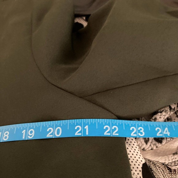 Doncaster Womens Blazer Jacket Womens Sz‎ 12 Olive Green Open Ruched Sleeve - Picture 7 of 9
